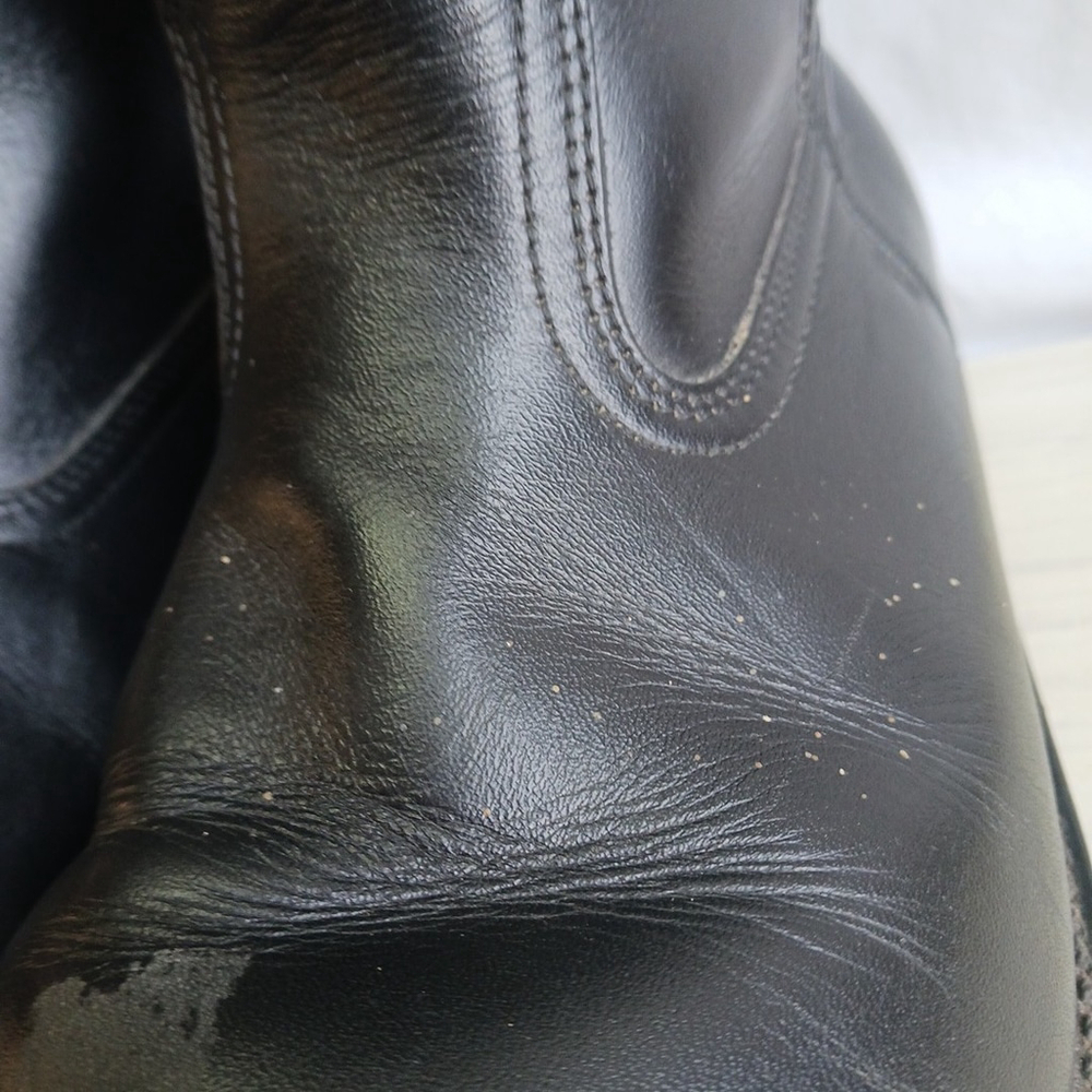 Vintage Red Wing Pecos Black Leather Steel Toe Cowboy Boots - Picture 5 of 13